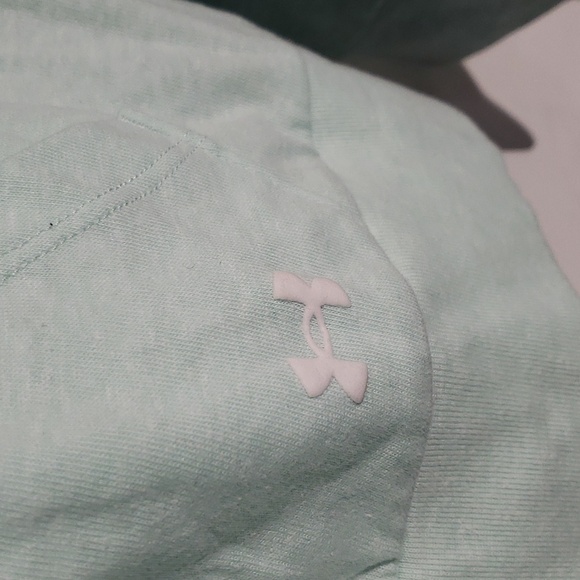 Under Armour Mint Green Zip-Up Hoodie 2 tone colors size medium - Picture 7 of 10